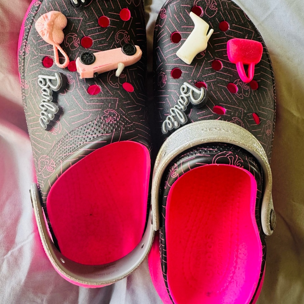 Barbie Crocs - Black and Pink